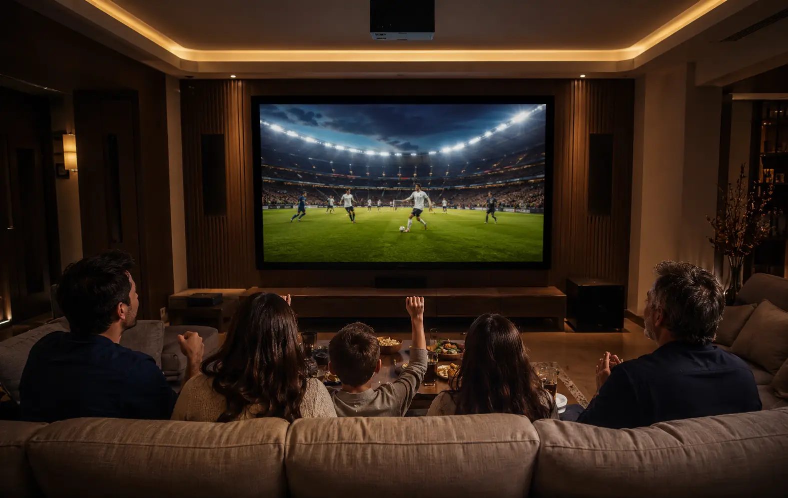 Sala de juegos con proyección y audio envolvente DG Audiosound