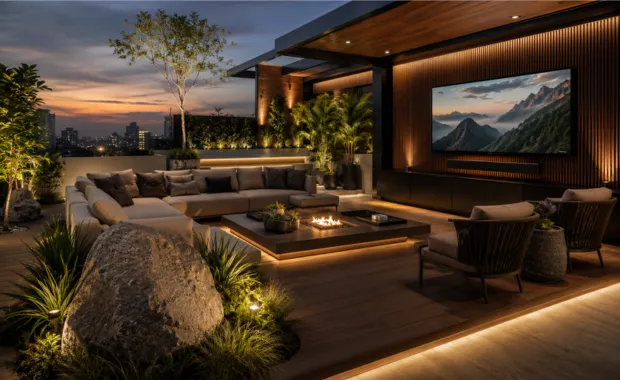 Audio y video para terraza residencial DG Audiosound